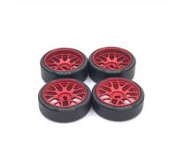 PLOQAZEH RC Models Parts For WlToys 1/28 K969 K979 K989 K999 P929 P939 284131 Iw04m Iw02 Rm02 Rm03 For Dgawd For MINI-Q For KYOSHO RC Car Parts 27mm Drift Wheels(Red)