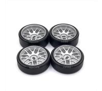 PLOQAZEH RC Models Parts For WLtoys K969 K979 K989 K999 P929 P939 284131 Iw04m Iw02 Rm02 Rm03 For Dgawd For MINI-Q For KYOSHO 1/28 RC Car Parts 27mm Drift Wheels(Silver)