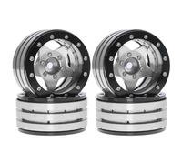 PLOQAZEH RC Repairs Models For Axial For SCX10 For TRX4 For Redcat Tornado 1.9'' Metal Beadlock Wheels Hole Rims Off-Road Crawler Alloy RC Upgrade(Silver)