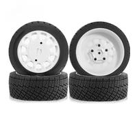 PLOQAZEH RC Repairs Models For Losi For Kyosho For HPI WR8 For HSP 1/7 1/8 4pcs 100mm RC For Rally Off-Road For Buggy Tires Wheel 17mm Hex RC Car(White)
