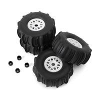 PLOQAZEH RC Tires Hub Wheel For Arrma For Mojave YK4072 YK4073 1/7 Sand Tires 140X55mm Adapter 17mm 4PCS RC Model Car For Desert Truck Accessories(White)