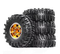 PLOQAZEH RC Tires Hub Wheel For FMS FCX24M For Camel Cup 1/24 4pcs 55mm Metal Beadlock Wheel Rim Rubber Tire Set RC Crawler Car Upgrade Parts Accessories