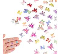 Plorede 60 PCS Mini Resin Animals Mixed, Tiny Resins Animal Mixed, Craft Butterflies, Small Resin Animals for DIY Fairy House, Tiny Animal for Crafts