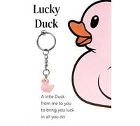 Plorede Duck Keychain - Cute Orange Duckling Good Luck Charm & Gift for Friends, Coworkers, BirthdaSuccess Token for All You Do.