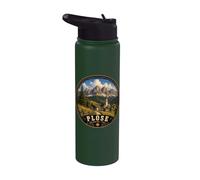 Plose Dolomites Italy Mountain Vacation Design Stainless Steel Insulated Water Bottle