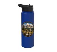 Plose Dolomites Italy Mountain Vacation Design Stainless Steel Insulated Water Bottle
