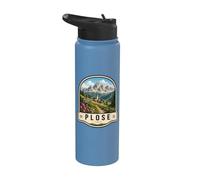 Plose Italy Dolomites Vintage Mountain Travel Design Stainless Steel Insulated Water Bottle