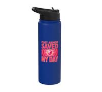 Plot Armor Saved My Day Anime Hero Movie, Gamer Protection Stainless Steel Insulated Water Bottle