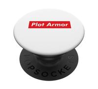 Plot Armor Tween Teen Gen Z Meme Writer Story Main Character PopSockets Adhesive PopGrip