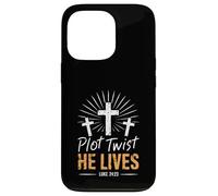 Plot Twist He Lives Luke 24 23 Cross Christian Easter Day Case for iPhone 13 Pro