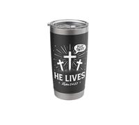 Plot Twist He Lives Luke 24 23 Cross Christian Easter Day Stainless Steel Insulated Tumbler