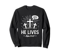 Plot Twist He Lives Luke 24 23 Cross Christian Easter Day Sweatshirt