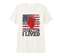 Plot Twist I Lived Heart Surgery Survivor USA Premium T-Shirt