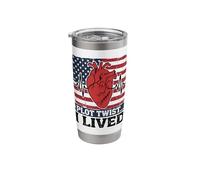 Plot Twist I Lived Heart Surgery Survivor USA Stainless Steel Insulated Tumbler