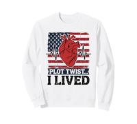 Plot Twist I Lived Heart Surgery Survivor USA Sweatshirt