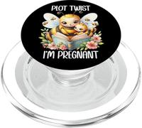 Plot Twist I'm Pregnant Mom to Be Bee Pregnancy Announcement PopSockets PopGrip for MagSafe