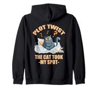 Plot twist the cat took my spot Zip Hoodie