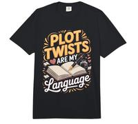 Plot Twists are My Love Language Writer Author Writing Comfort Colors Adult Heavyweight T-Shirt