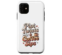 Plot Twists & Coffee Sips - Cozy Bookish Coffee Case for iPhone 11
