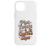 Plot Twists & Coffee Sips - Cozy Bookish Coffee Case for iPhone 14 Plus