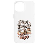 Plot Twists & Coffee Sips - Cozy Bookish Coffee Case for iPhone 15