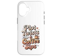 Plot Twists & Coffee Sips - Cozy Bookish Coffee Case for iPhone 16