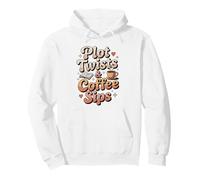 Plot Twists & Coffee Sips - Cozy Bookish Coffee Pullover Hoodie