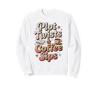 Plot Twists & Coffee Sips - Cozy Bookish Coffee Sweatshirt