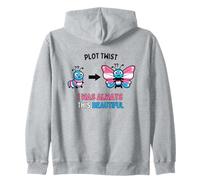 Plot with Twist Was Always This Beautiful Trans Pride Zip Hoodie