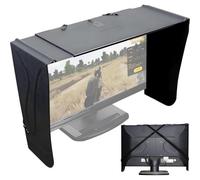 PLOTSAGE 27-inch Display Monitor Hood Sunshade, Screen Sun Visor Adjustable Monitor Hood, Computer Displayshading Side Panel, Desktop Computer Privacy Cover, 41-69cm Adjustable width,Black