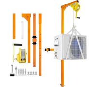 PLOTSAGE Folding Tower Crane, Air Conditioner Lifting Tool Outside Installation, Stainless Steel Hand Manual Winch, Lifting Ladder Crane, Air Conditioner Installation Lifting Crane Tools,A,300KG(25M)