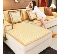 PLOTSAGE Sectional Couch Cover,Bamboo Sofa Cushion Non-Slip Fabric Summer Sofa Cushion Smooth Breathable Easy to Clean,F,70 * 180cm