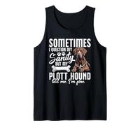 Plott Hound Lover Dog Owner Pet My Sanity Plott Hound Tank Top