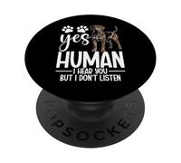 Plott Hound Owner Dog Enthusiast Puppy Yes Human Plott Hound PopSockets Adhesive PopGrip