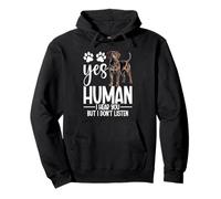 Plott Hound Owner Dog Enthusiast Puppy Yes Human Plott Hound Pullover Hoodie