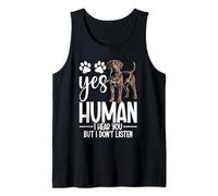 Plott Hound Owner Dog Enthusiast Puppy Yes Human Plott Hound Tank Top
