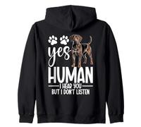 Plott Hound Owner Dog Enthusiast Puppy Yes Human Plott Hound Zip Hoodie