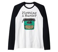 Plotting A Murder Raglan Baseball Tee