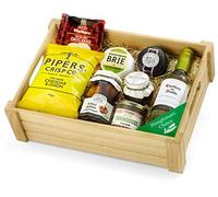 Ploughmans Choice Cheese and Wine Gift Set - Gourmet White Wine & Cheese Hamper with Mature Cheddar, Organic Brie, Pork Pate, Onion Chutney, Oatcakes, from Regency Collection