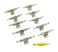 Plouluyt 10 Pcs 29mm Fingerboard Trucks Finger Deck with Nuts with Spanner Screwdriver for Finger Skateboards
