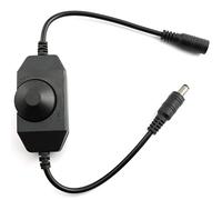 Plouluyt LED Bar Light Dimmer, DC 12V-24V 6A Dimmer Switch, Suitable for LED Bar Light, LED Rope Light 3528, 5050, 5630 (Black)