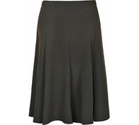 Ploutos - Women's 8 Panel Flare Long Maxi Skirts - Ladies Plain 27 Inch Length Below Knee Pleated Elasticated Casual Workwear Party Skirt (18, Black)