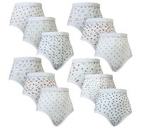 Ploutos World Wide Ladies Full Mama Briefs 12 Pack Knickers Cotton Rich Super Soft Womens Lingerie Underwears Panties (Floral, UK 12-14 (OS))