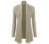 Ploutos World Wide Ladies Knitted Waterfall Boyfriend Cardigans Plus Size Full Sleeves Top Chunky Open Front Women Tops Sweater (Charcoal, 3XL)