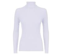 Ploutos World Wide Ladies Turtle Neck Women's Ribbed Casual High Polo Neck Long Sleeve Jumper Knitted Sweater Top (16-18, White)