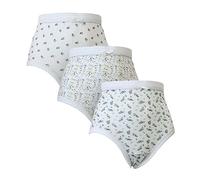 Ploutos World Wide Pack of 3 Ladies Full Mama Cotton Rich Briefs Knickers ~ Women Super Soft Lingerie Knickers Underwear for Everyday Use (Floral, UK 20-22 (XXOS))