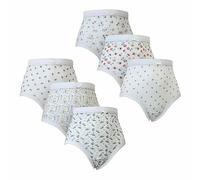 Ploutos World Wide Pack of 6 Ladies Full Mama Cotton Rich Briefs Knickers ~ Women Super Soft Lingerie Knickers Underwear for Everyday Use (Floral, UK 16-18 (XOS))