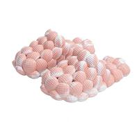 PLOVELXN Bubble Slides, Slippers, Slide Funny Massage Slippers for Women, Non-slip Spa Sandals, Slides men, Soft Pillow Stress Relief Slide, Unisex, Pink/White, 6-7 Women/4.5-5.5 Men