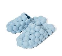 PLOVELXN Bubble Slides, Slippers, Slide Funny Massage Slippers for Women, Non-slip Spa Sandals, Slides men, Soft Pillow Stress Relief Slide, Unisex, Blue, 7.5-8.5 Women/6-7 Men