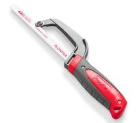 PLOWFAR Aluminum Frame Mini Hacksaw with 250mm Flexible Bi-Metal HSS Hacksaw Blade for Metal and Wood